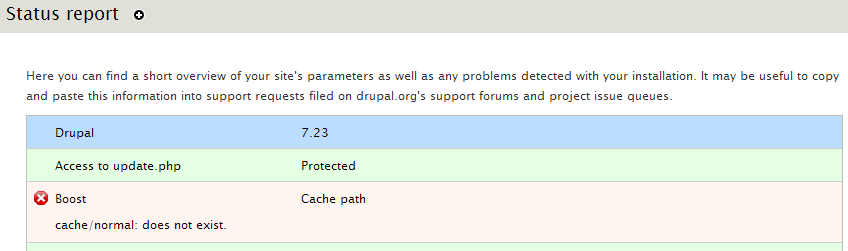 Status report